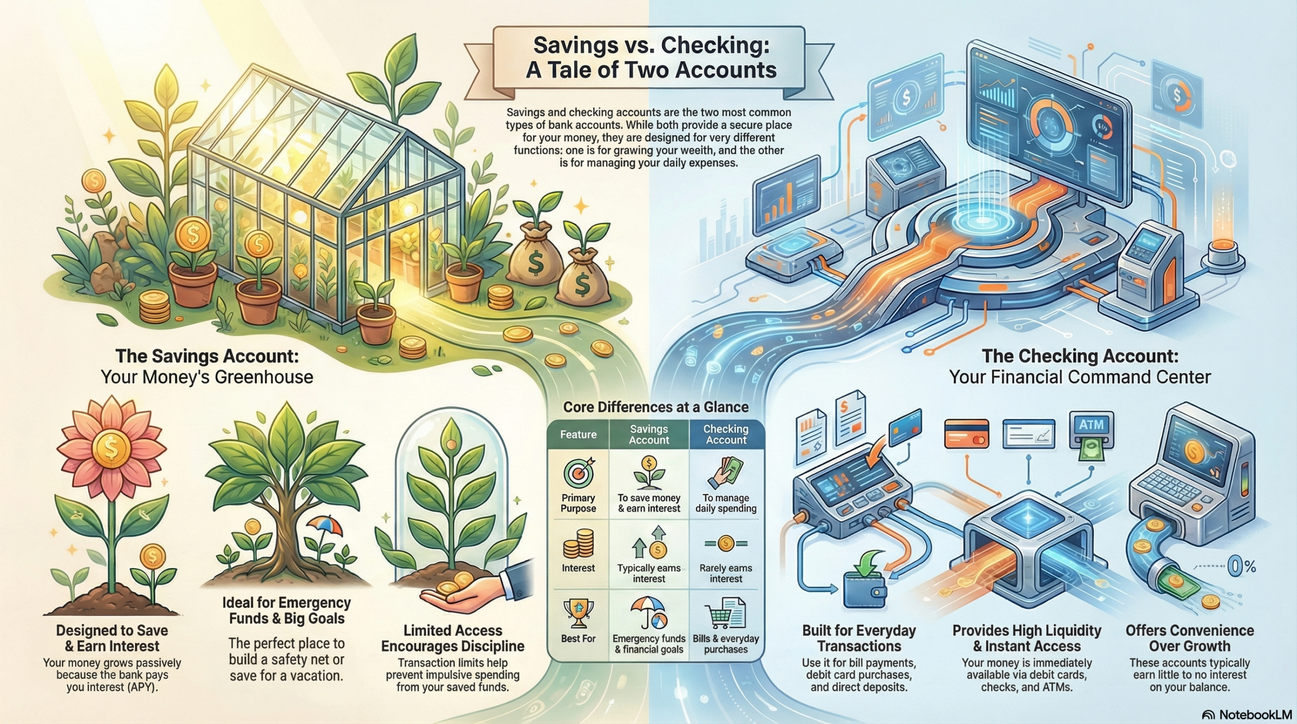 Difference Between Savings Account vs Checking Account