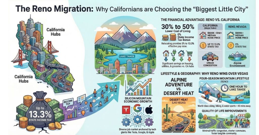 Reno surpasses Las Vegas as top destination for California homebuyers seeking affordability